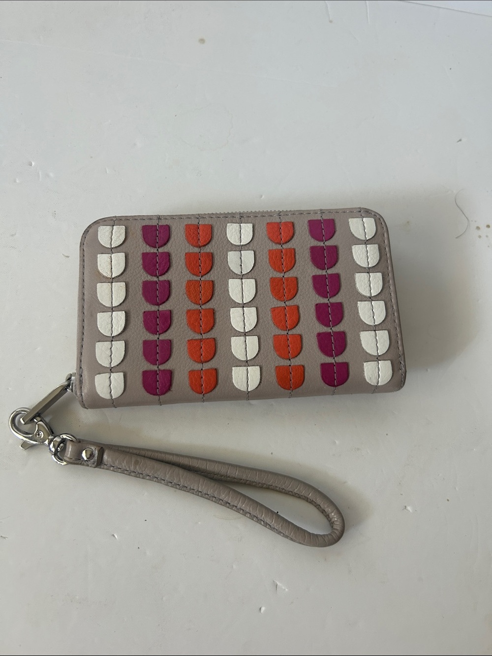 Fossil Leather Wristlet Wallet Great Fall Colours Boho